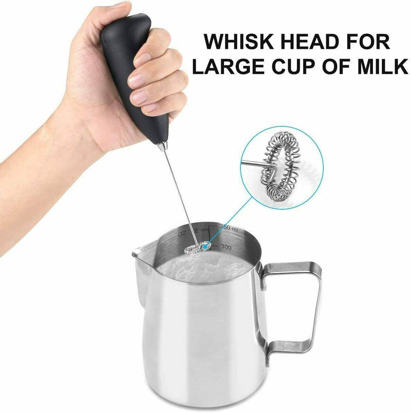 Portable Handheld Milk Frother for Coffee Latte Whisk Creamy Foam Maker-3