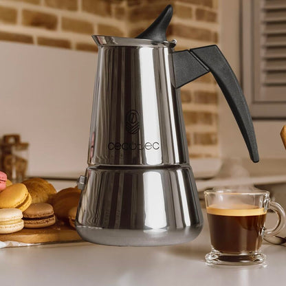 Cecotec Italian Coffee Maker Piccolina 900 Stainless Steel 10 Cups Drip-Free Ergonomic-4