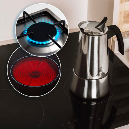 Cecotec Italian Coffee Maker Piccolina 900 Stainless Steel 10 Cups Drip-Free Ergonomic-6