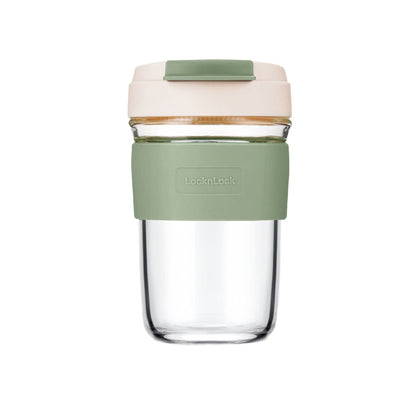Fresh Bullet 460ml Green Travel Coffee Mug Heat Resistant Borosilicate Glass-0