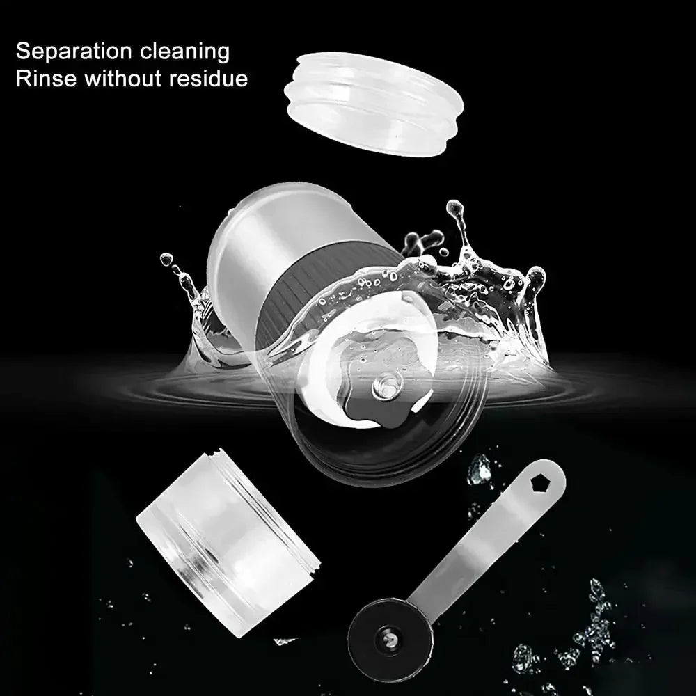 Manual Coffee Grinder Adjustable Ceramic Burr Hand Mill Black-4