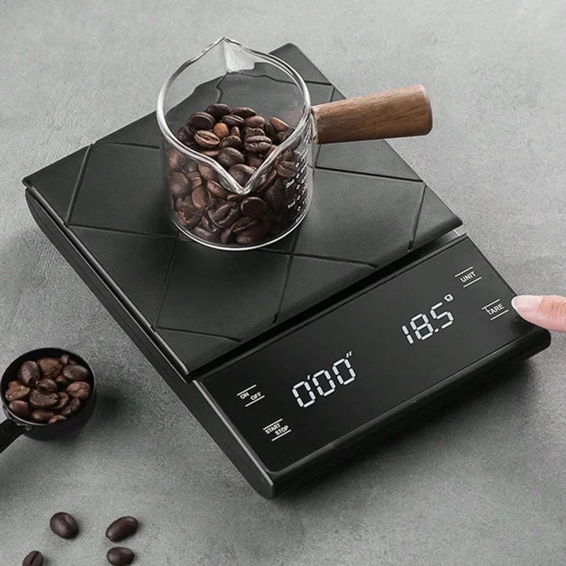 Auto Timer Coffee Scale 0.1g Accuracy USB-C Rechargeable Precision-0