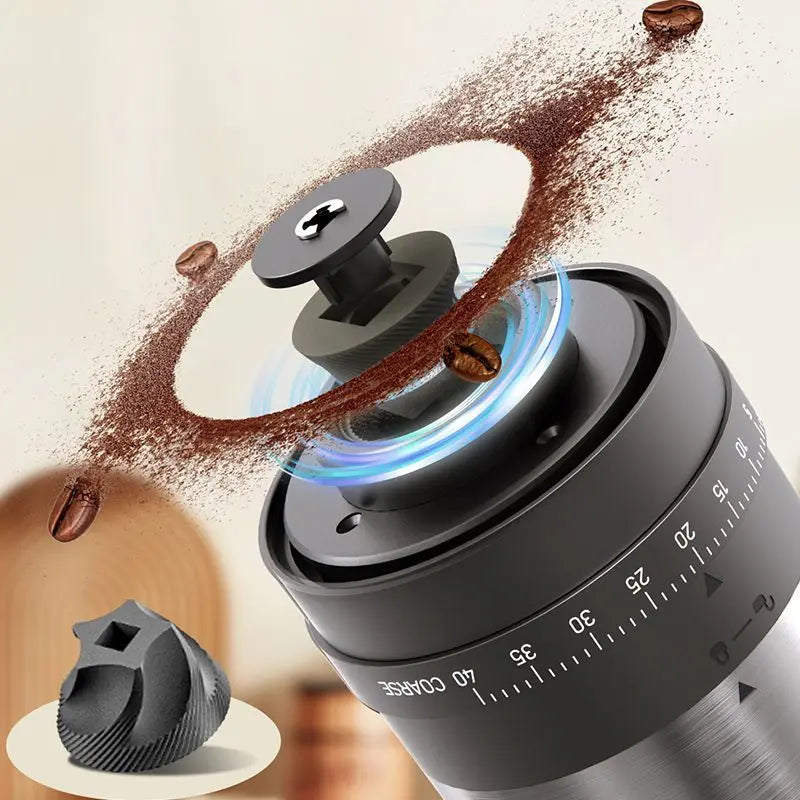 1800mAh Electric Coffee Grinder 40-Level Adjustable Burr Grinder Black Portable