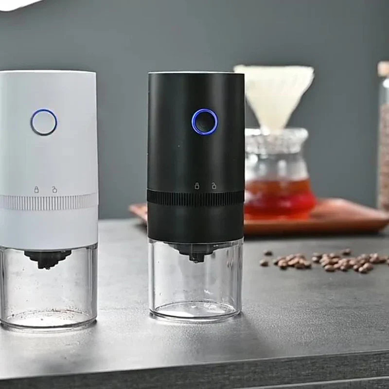 USB Rechargeable Burr Coffee Grinder Adjustable Precision Grinding Black-4