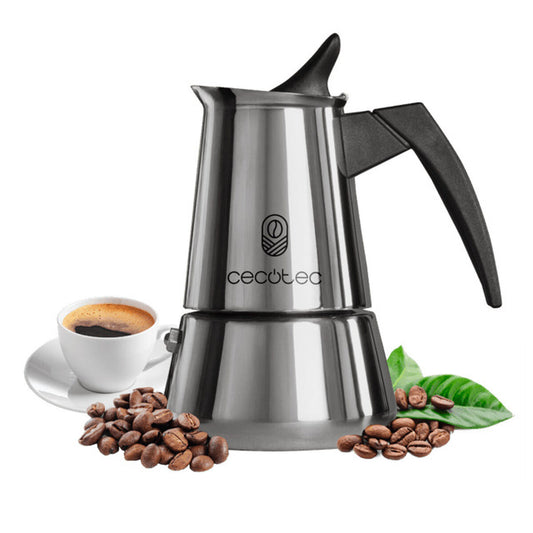 Cecotec Italian Coffee Maker Piccolina 900 Stainless Steel 10 Cups Drip-Free Ergonomic-0