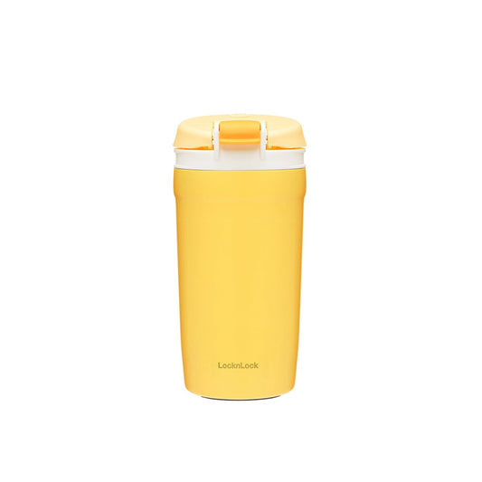 Ease Onetouch 430ml Yellow Insulated Travel Mug Stainless Steel-0