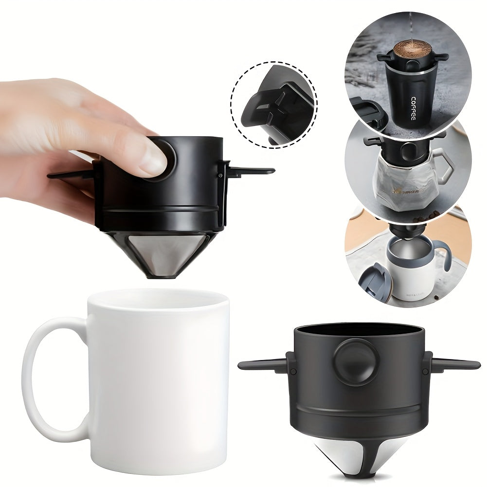 Portable Coffee Dripper Stainless Steel Reusable Filter-2