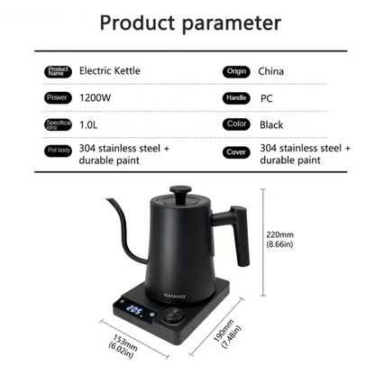 Electric Kettle Gooseneck Adjustable Temp (1200W)-1
