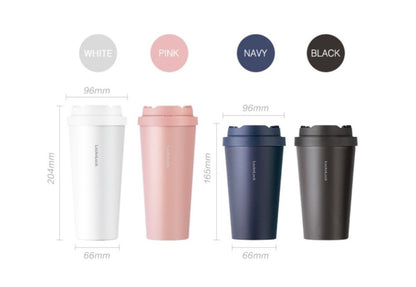 Vitality Onetouch 400ml Navy Insulated Travel Coffee Mug-1